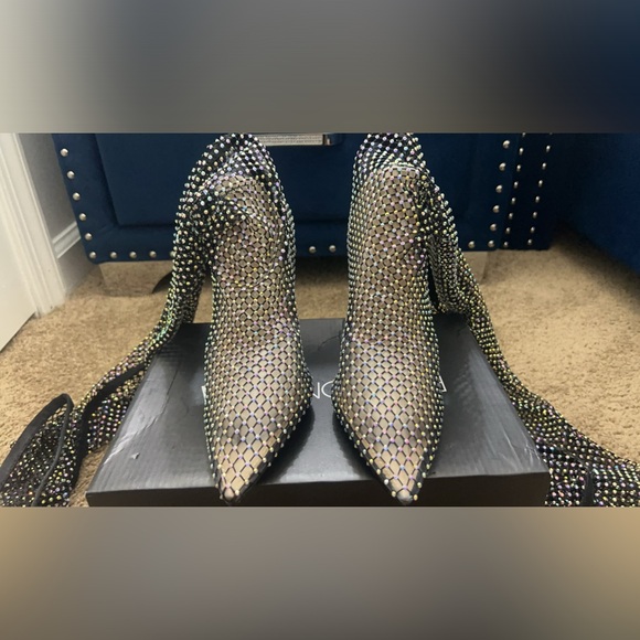 Rhinestone Heel Boot - Picture 3 of 11